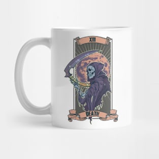 Death Tarot Card XIII 13 Art Occult Pagan Wicca Halloween Mug